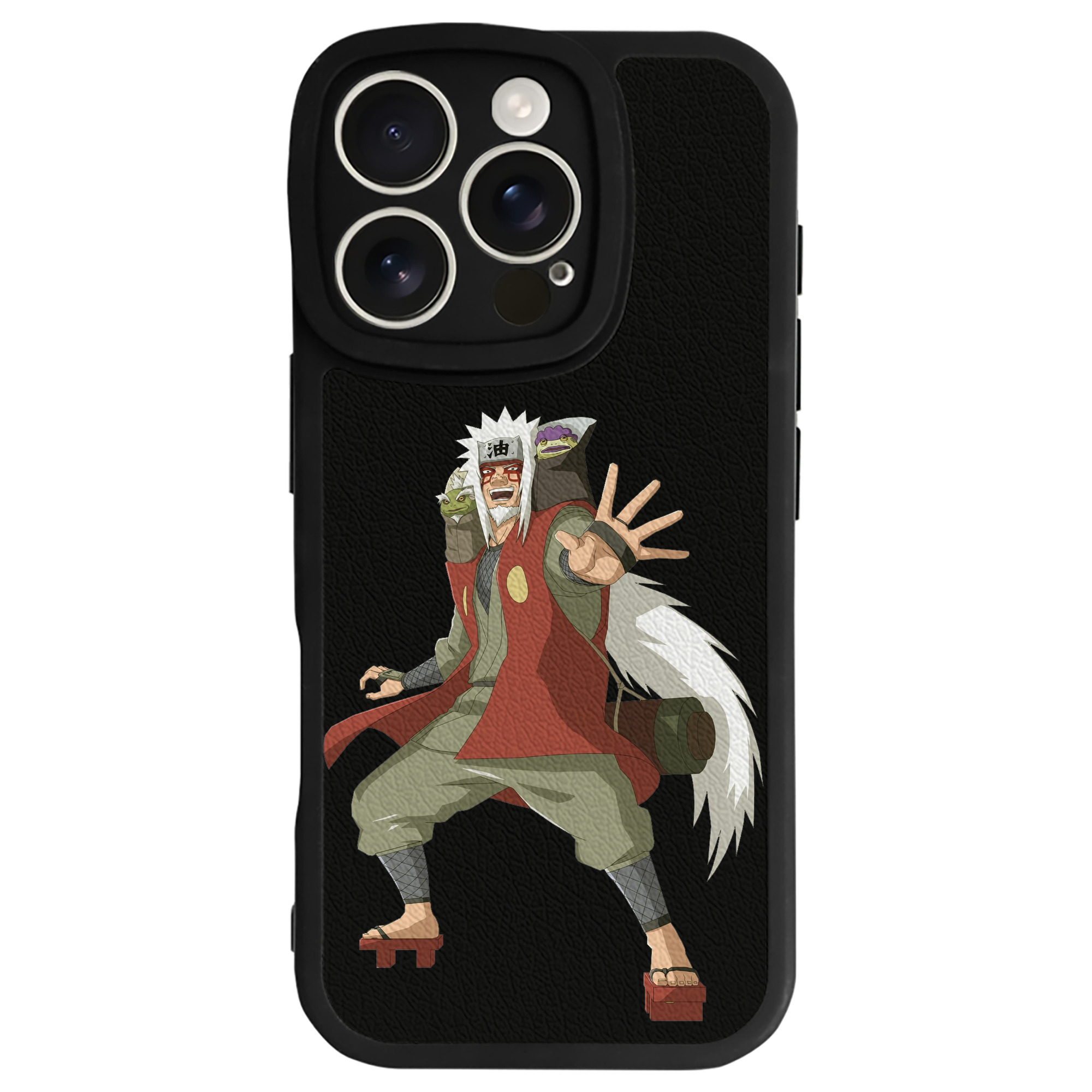 （画像用） NARUTO -ナルト- 自来也（じらいや） Jiraiya 【iPhone 16シリーズ対応】シリコンスマホケース（レザー調） 材質：シリコン